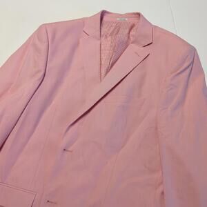 Saddle Bred Suit Jacket 42 Long Cotton Pink Mens